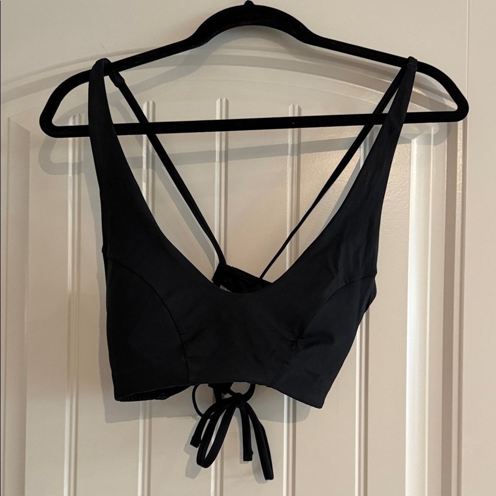 Athleta Sleek Black Bikini Top